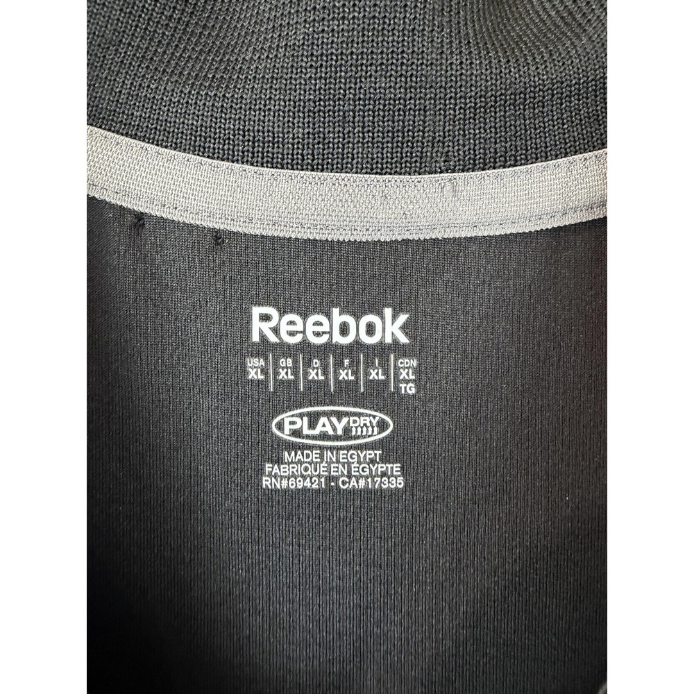 Reebok Polo Shirt Mens XL Black Gray PlayDry Colorblock Golf Performance Mens - Picture 3 of 9